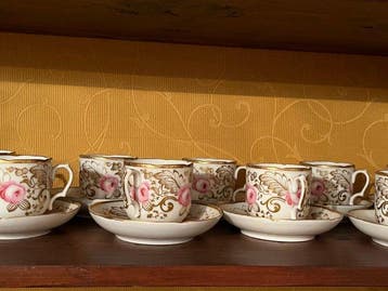 Vecchia Parigi fine del 1800 - Koffieservies (24) - Rose e