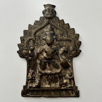 VIRABHADRA - Relief Votivtafel - Brons - India - 18e eeuw