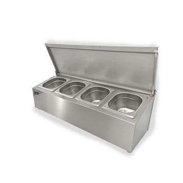 HCB Bakhouder - 4 x 1/6 GN - deksel - RVS, Verzenden, Nieuw in verpakking