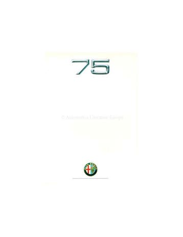 1990 ALFA ROMEO 75 BROCHURE FRANS, Nieuw, Alfa Romeo, Author