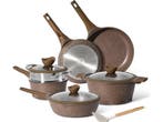 Just Perfecto 12 Delige Pannenset Inductie - Marron Beige, Verzenden, Nieuw