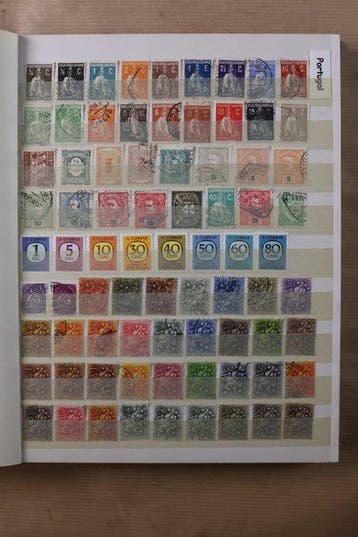 Wereld 1890/1985 - Lot in 5 stockboeken + 1 map + losse, Gestempeld