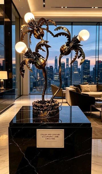 Lamp - IJzer, Met de hand gemaakt. Stijl Maison Jansen., Nieuw