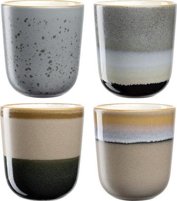 Leonardo Roma koffiemokjes 330ml - set/4 assorti, Nieuw