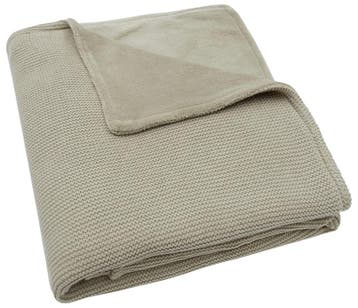 Jollein Basic Knit Olive Green / Fleece 100x150 cm, Kinderen en Baby's, Dekens, Slaapzakjes en Inbakerproducten, Verzenden, Nieuw