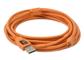 Tether Tools TetherPro USB 2.0 - Mini-B 8 pin (4,6m oranje), Ophalen of Verzenden, Nieuw