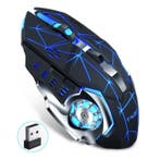 Q-13 Draadloze Gaming Muis - 2.4GHz RGB Optisch Ergonomisch, Verzenden, Nieuw, T-WOLF
