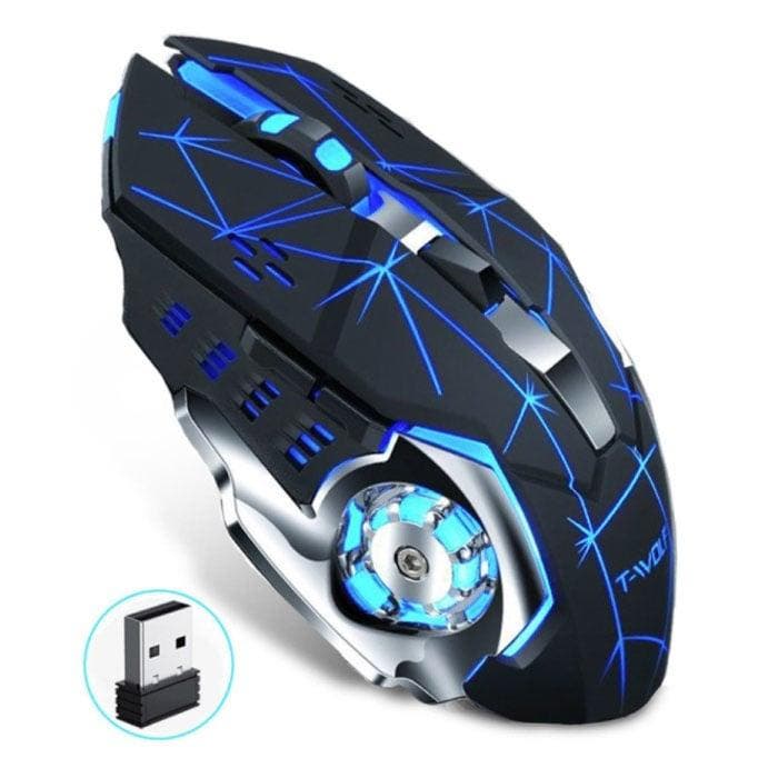 Q-13 Draadloze Gaming Muis - 2.4GHz RGB Optisch Ergonomisch, Computers en Software, Muizen, Nieuw, Verzenden
