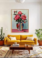 E. García - Rosas rojas XL (no reserve), Antiek en Kunst