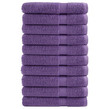 vidaXL Handdoeken SOLUND 10 st 600 g/m² 100x200 cm paars, Verzenden, Nieuw, Paars