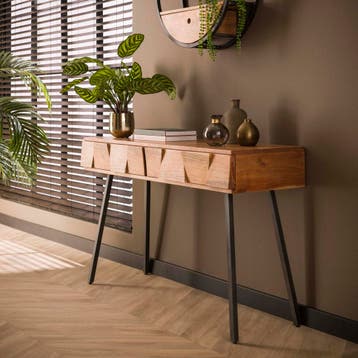 Hal-/kaptafel Noémie met 2 lades, Verzenden, Nieuw, Hout