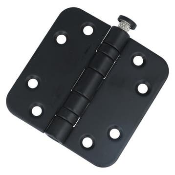 Kogellagerscharnier 7676 mm ronde hoek mat zwart, Verzenden, Nieuw