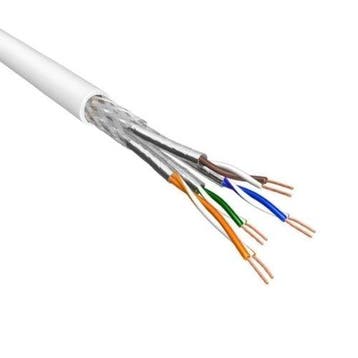 Cat.6A S/FTP Kabel Soepel AWG26 LSZH Wit 500m 100% koper, Ophalen of Verzenden, Nieuw