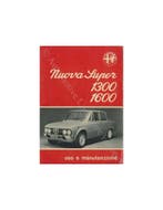 1976 ALFA ROMEO GIULIA NUOVA SUPER INSTRUCTIEBOEKJE