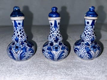 Delft circa 1780-1820 onbekende fabriek - Vaas (3) -, Antiek en Kunst