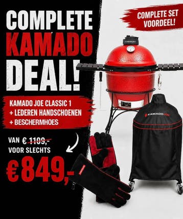 Kamado Joe Classic I voor € 849,= incl. Handschoen en Cover, Ophalen of Verzenden, Nieuw, KamadoJoe