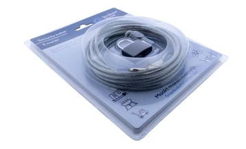 Beveiligingskabel  5 meter met hangslot, Verzenden, Nieuw
