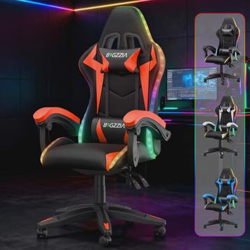 Gartistgo Ergonomische Gaming Stoel met RGB LED Verlichting, Huis en Inrichting, Stoelen, Verzenden, Nieuw