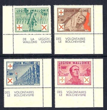 België 1942 - Erinnofilie ; Waals Legioen - OBP/COB E26/29, Gestempeld