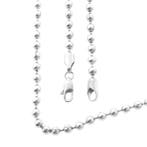 Zilveren bolletjesschakel ketting, Sieraden, Tassen en Uiterlijk, Kettingen, Ophalen of Verzenden, Gebruikt, Overige kleuren, Zilver