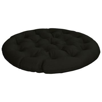 vidaXL Papasan Stoel Kussen VIANEN 100% Polyester Zwart Ø, Verzenden, Nieuw, Zwart
