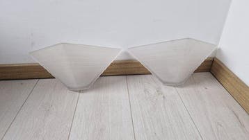 Wandkandelaar (2) - Schalen van glazen appliques - Glas,