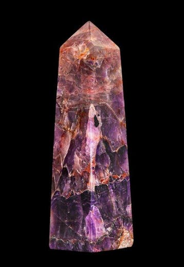 2,1 kg Super Seven kristal obelisk - 25 cm facetgeslepen