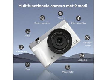 Vizual 75MP - Compact Camera - 4K 30FPS - Wit, Verzenden, Zo goed als nieuw