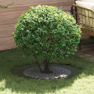 vidaXL geschikt voor platte boomringen 5 pcs Olijfgroen Ø60, Tuin en Terras, Bloembakken en Plantenbakken, Verzenden, Nieuw, Metaal