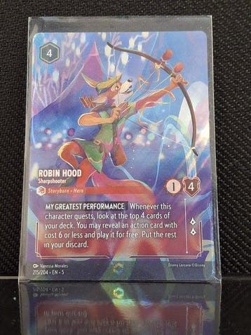 Disney - 1 Card - Disney Lorcana - Robin Hood 215/204 - EN -, Nieuw