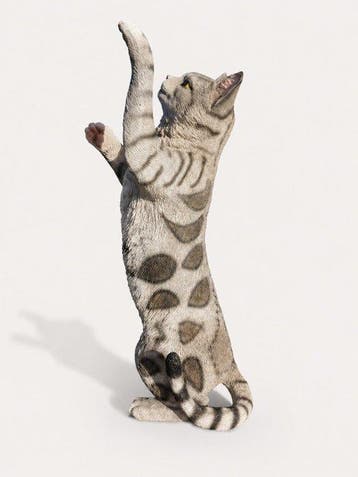 Beeld, garden statue 50 cm high scratching cat - 50 cm -