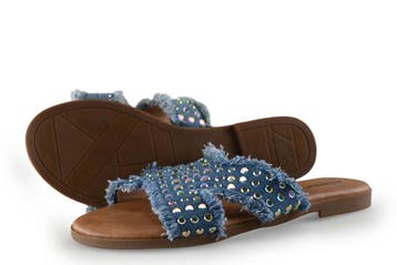 Ann Rocks Slippers in maat 39 Blauw, Slippers, Ann Rocks, Zo goed als nieuw, Verzenden
