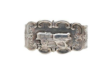 Servetring - .835 zilver - Varkenmotief