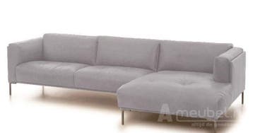Loungebank Bern - loungebanken - Zilver, Nieuw, 125 tot 150 cm, Leer, 250 tot 300 cm