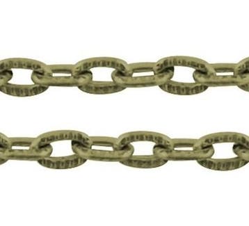50 cm Jasseron ketting 4 x 3 x 1mm geel koperkleur (Nikke..., Ophalen of Verzenden, Nieuw, Overige typen