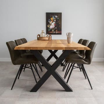 Set industriële X-poten, metaal, 72cm hoog, Overige plaatsen, Ophalen of Verzenden, Nieuw in verpakking, Stoel