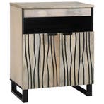 vidaXL Media-opslagkasten en rekken Wit en zwart 60 x 33 x, Minder dan 50 cm, Verzenden, Nieuw, Minder dan 100 cm