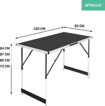 2dekans | VONROC Multifunctionele tafel - 100 x 60 cm, Ophalen of Verzenden, Zo goed als nieuw