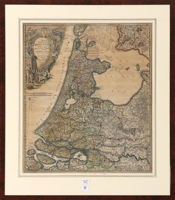 Johann Baptist Homann (1664-1724), Landkaart Nederland, Boeken, Nieuw
