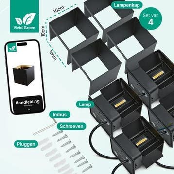 Wandlamp - 4 pack - Werkt op netstroom - 3000K, Verzenden, Zo goed als nieuw