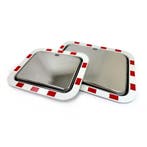 Verkeersspiegel RVS met reflectoren - Rood - wit, Verzenden