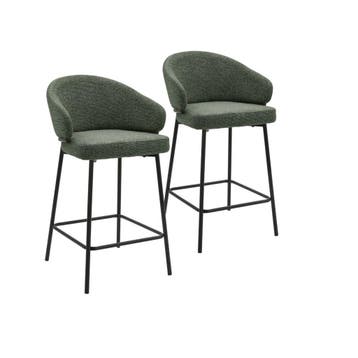 DS4U - Sofia barkruk 65 cm - Set van 2 - Groen met zwarte, Ophalen of Verzenden, Nieuw