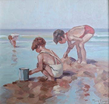 Jan Engel (1950) - Strand gezicht