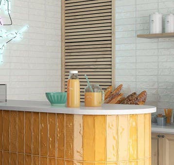 Wandtegel Equipe Rain Decor Oranje Glans 7,5x30 (Muurtegels), Nieuw, 20 tot 40 cm, 10 m² of meer, Wandtegels