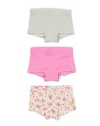 HEMA Kinderboxers rib katoen bloemen - 3 stuks multicolor, Verzenden, Nieuw