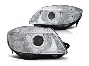 Chrome koplampen geschikt voor Skoda Fabia Roomster, Auto-onderdelen, Verlichting, Verzenden, Nieuw, Skoda