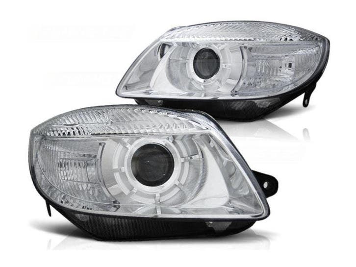 Chrome koplampen geschikt voor Skoda Fabia Roomster, Auto-onderdelen, Verlichting, Nieuw, Skoda, Verzenden