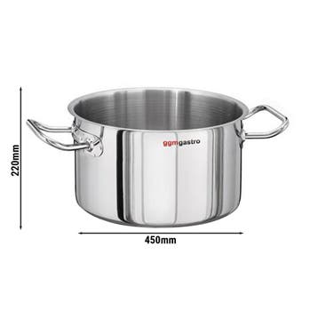 GGM Gastro | Kookpan (hoog) - RVS - 35 liter - Ø 450mm - |, Verzenden, Nieuw in verpakking, RVS Meubilair