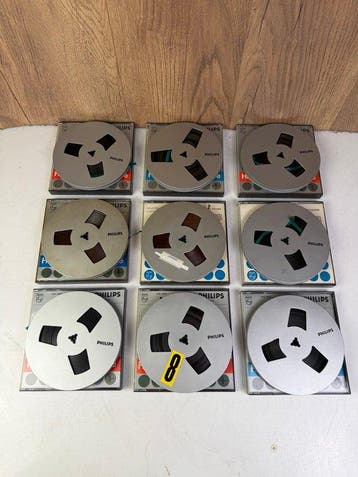 Philips - Reels (Metal Look) - 18 cm spoelen met tape - 1980, Nieuw