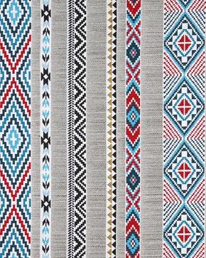Navajo Jacquard Blauw, Hobby en Vrije tijd, Stoffen en Lappen, Nieuw, Blauw